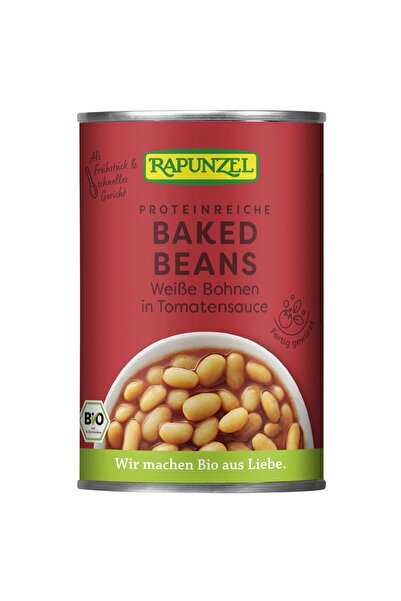 Rapunzel Fasole albă conservată ecologică în sos de roșii, 400g