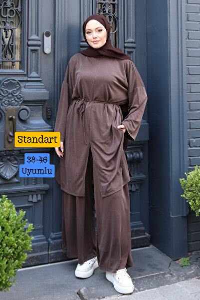 Balenbi Set Hijab cu tunică lungă din țesătură Cupra Pike pentru femei 1233