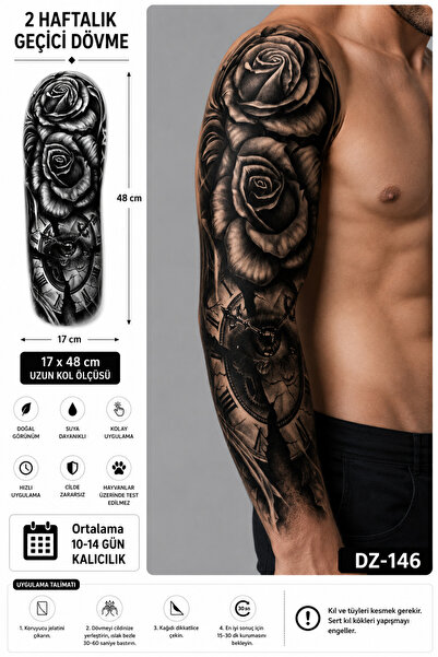 medink tattoo Gerçekçi Tam kol Kaplama Model Geçici Kol Bacak Geçici Sticker ...