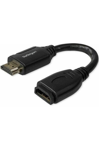 startech Καλώδιο HDMI Αρσενικό σε Θηλυκό 0,15μ Μαύρο Κωδικός: HD2MF6INL