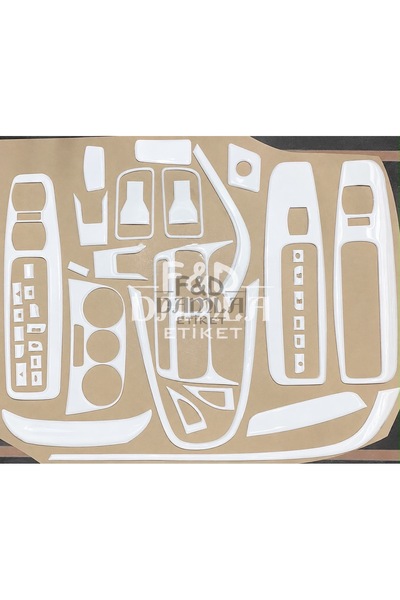 FD Damla Etiket Fiat Doblo 2009-2015 Dashboard Console Trim Front Chest Mahog...