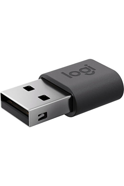 logitech Μετατροπέας USB-A Αρσενικό σε USB-C Θηλυκό Γκρι 1 Τεμάχιο 956-000169
