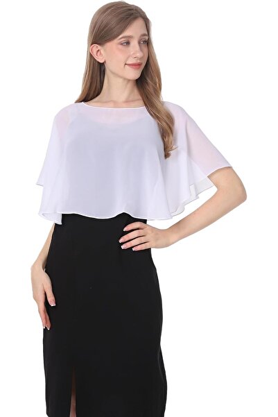 GENERAL Baoqiya Capelets for Women Shawls and Wraps Soft Chiffon Cape For Wed...