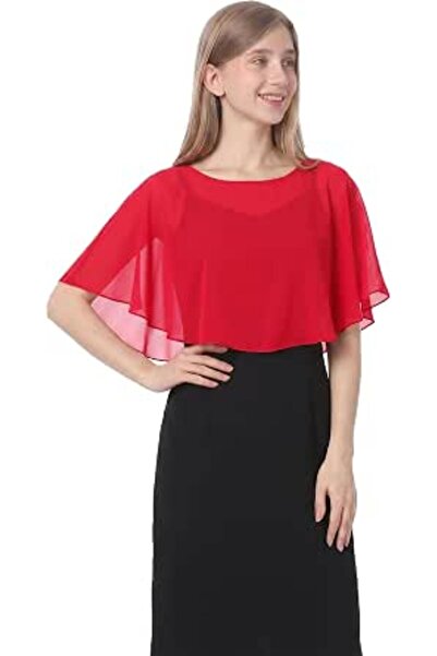 GENERAL Baoqiya Capelets for Women Shawls and Wraps Soft Chiffon Cape For Wed...