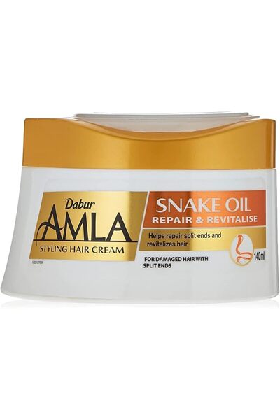 Dabur Amla Snake Oil Styling Hair Cream 140ml | Helps Repair Split Ends & Rev...