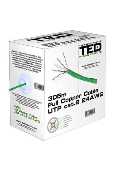 TED Electric Cat 6 UTP Copper Cable 0.5 mm 305 m Roll