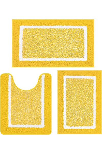 Pauwer Bathroom Rugs Sets 3 Piece Bathroom Shower Rugs with U-Shaped Contour ...