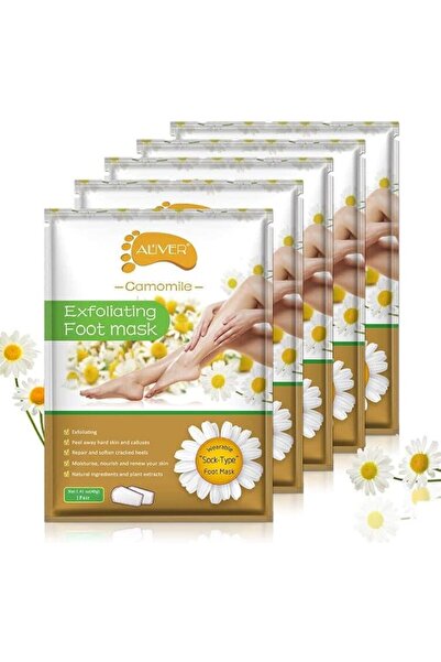 aliverystore ALIVER Foot Peel Mask (5 pack), Exfoliate Dead Skin & Calluses,N...