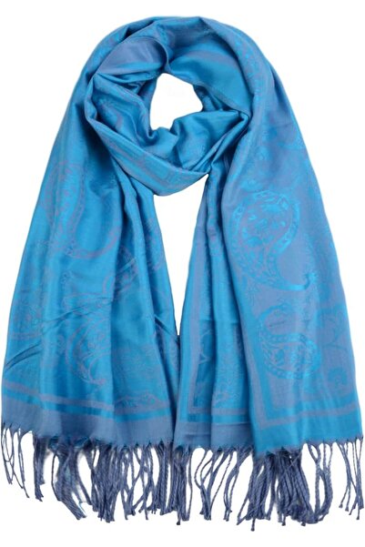 GENERAL Women's Pashmina Shawl and Wrap Two Tone Ethnic Paisley Pattern Scarf...