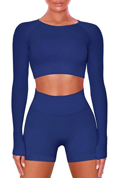 GENERAL Buttergene Women 1 Athleisure | Long Sleeve Crop Top, High Waist Legg...