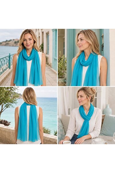 YOUR SMİLE for Women Lightweight Breathable Solid Color Soft Chiffon Long Fas...