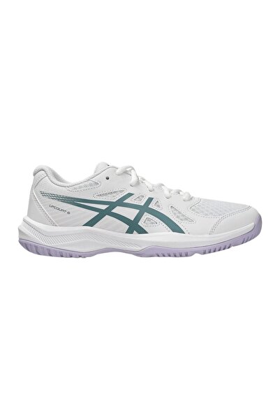 Asics حذاء كاجوال للأطفال باللون الأبيض والبرتقالي Upcourt 6 Gs