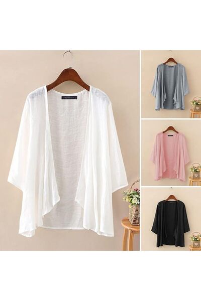 ZANZEA Women Chiffon Kimono Cardigan Open Front Capes Sheer Shrug Top Swim Be...