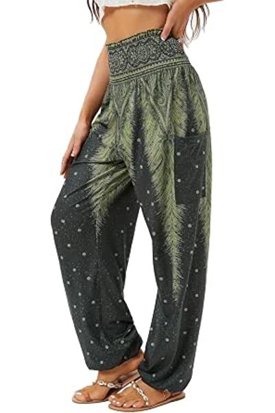 GENERAL QIANXIZHAN womens Boho Palazzo Slacks