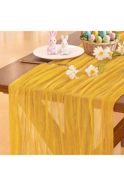 GENERAL Socomi Cheesecloth Table Runner 10ft Gauze Boho Rustic Dusty Pink Che...