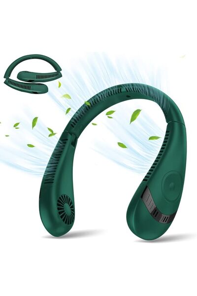 GENERAL Neck Fan 5000mAh Foldable Neck Fan 360Cooling Airflow USB Rechargeabl...