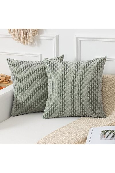 K KEVIN TEXTILE 2 Packs Decorative Throw Pillow Covers 18x18 Inch for Living ...