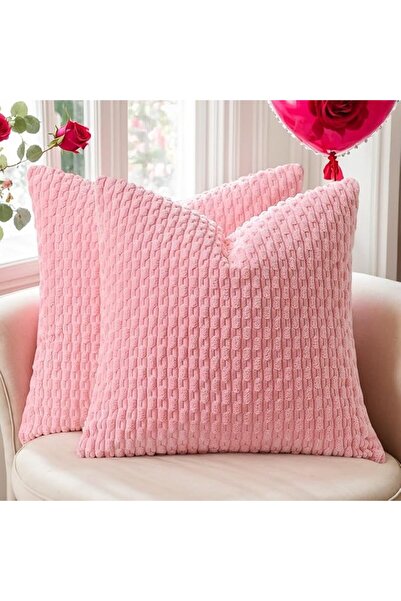 K KEVIN TEXTILE 2 Packs Decorative Throw Pillow Covers 18x18 Inch for Living ...