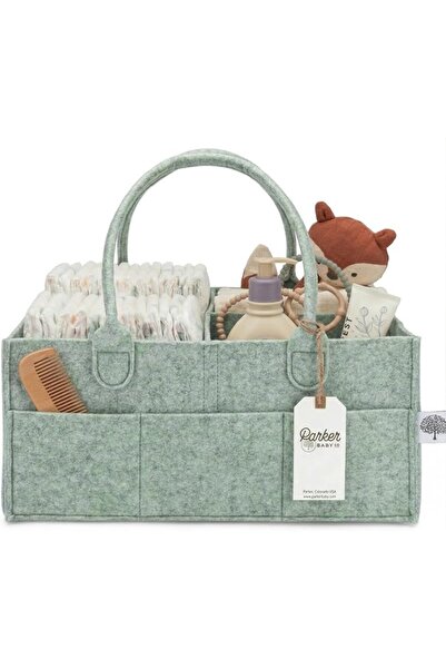 Parker Baby Co. Diaper Caddy - Nursery Storage Bin and Car Organizer for Diap...