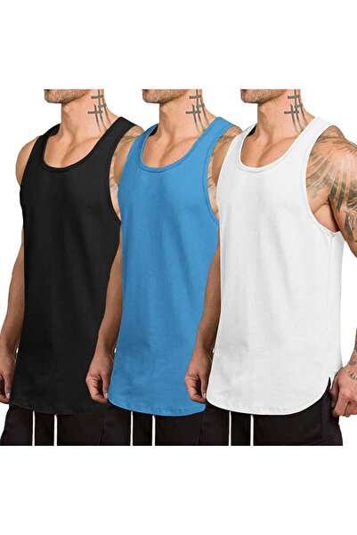 COOFANDY Men's 3 Pack Quick Dry Workout Tank Top Gym Muscle Tee Fitness Bodyb...