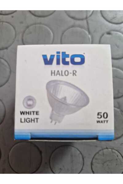 Genel Markalar VİTO HALO-R 220V.50W. HALOJEN AMPÜL GU5.3 DUYLU(İĞNE BACAK)