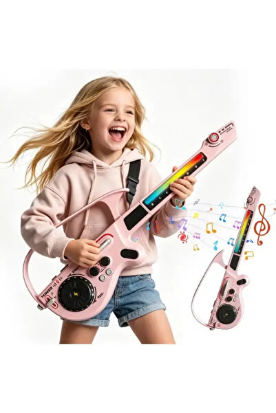 Arabest Bluetooth Kids Guitar Toy with DJ Set, Stringless Electric Guitar for...