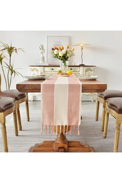 Generic Brand Farmhouse Style Table Runner - Vintage Table Runner - Cotton an...