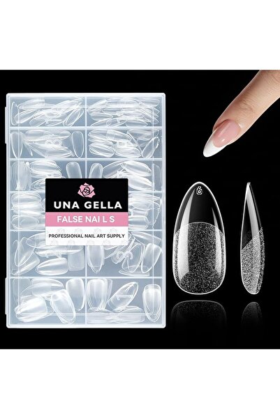 UNA GELLA Stiletto Nail Tips - 216Pcs Medium Stiletto Fake Nails Full Cover F...