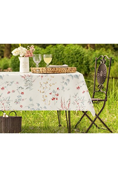 Madame Coco Adenya Sepeti Gemma Pvc Tablecloth - Blue - 140X140 cm
