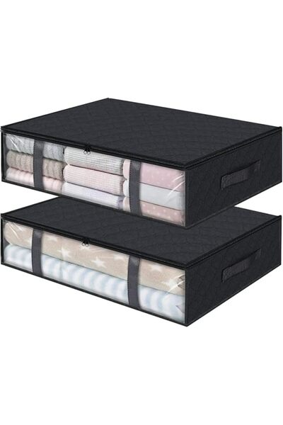 GENERAL 2 Pack Under bed Storage Bags,Under Bed Storage Containers,Thick Fabr...