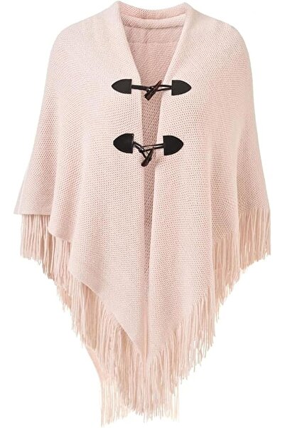 TBSCWYF Women's Faux Fur Knitted Poncho Cape with Hood Warm Cape Cardigan Sto...