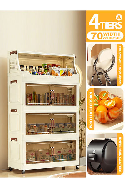 Vitakit Storage Cabinet with Wheels. Multi-layer Stackable StorageOrganizer w...