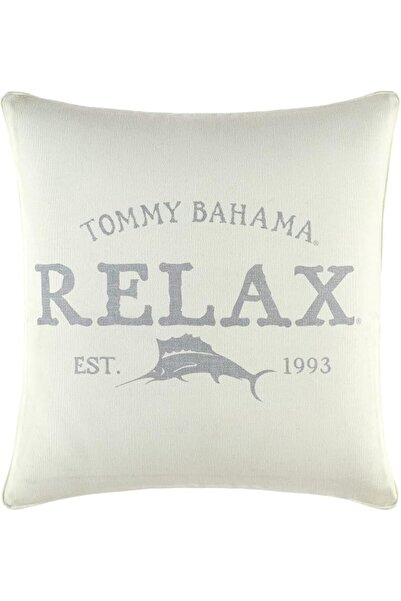 Tommy Bahama Throw, Faux Linen Accent Pillow with Zipper Closure, Tropical Ho...
