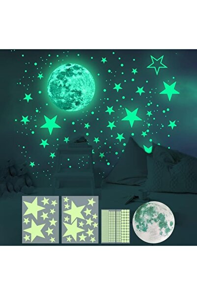 ALMEKAQUZ 435Pcs Glow in The Dark Stars Wall Stickers, Glowing Stars for Ceil...