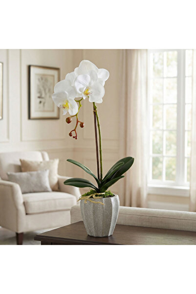 Alista Home Orhidee artificială decorativă în ghiveci, aspect realist, 45 cm,...