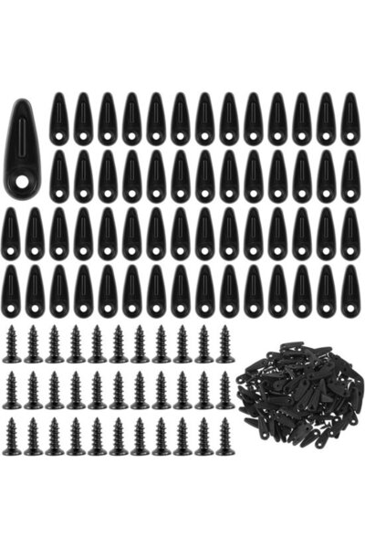 STARSTAR 100 black frame clips with metal rotating knobs and screws for hangi...
