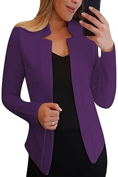GENERAL Womens Long Sleeve Slim Fit Blazer Slim Fit Open Front Casual Jackets...