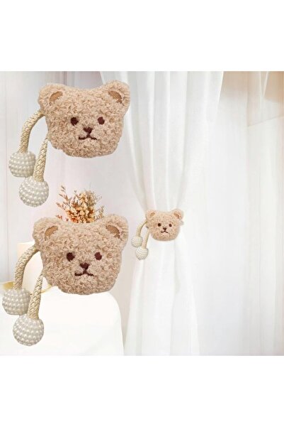 Morvena Picks Suport perdea pentru camera copiilor, Set de 2, Design animal d...