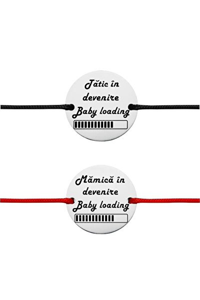 OEM Set de brățări Monedă AG925 14mm 'Viște de bunic / Viște de mămică - Bebe...