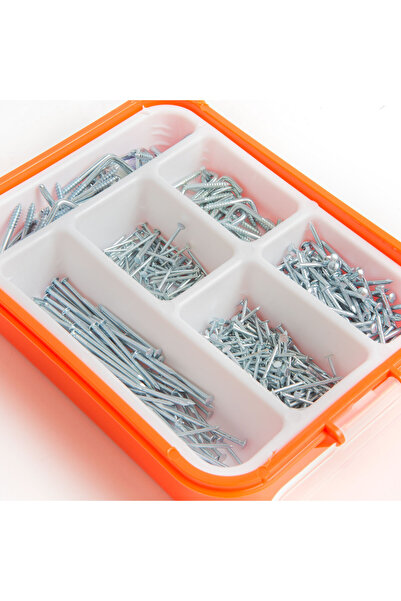 Alista Home Nails and Hooks Set for Fixing and Hanging, 475 pieces, with Orga...
