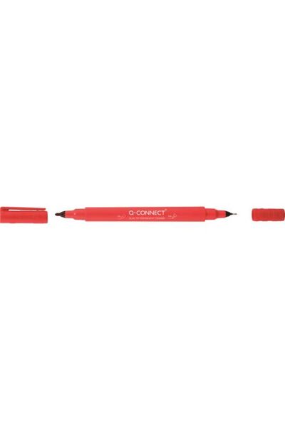 MC Micostore Marker permanent Q-CONNECT cu doua varfuri (0.4 mm / 1.0 mm) ros...