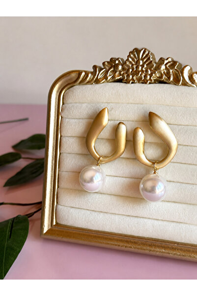 FLAWSOME JEWELRY STORE Anti-Tarnish Steel Earrings with Pearl Stones