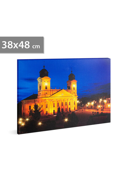 Alista Home Tablou LED de perete - "Marea Biserica din Debrecen" - 3 x AA, 38...