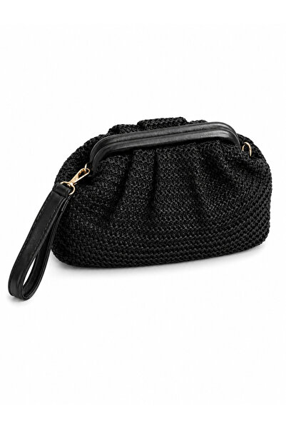 ELOVE Women's Straw Burslu Chain Strap Hand and Shoulder Bag