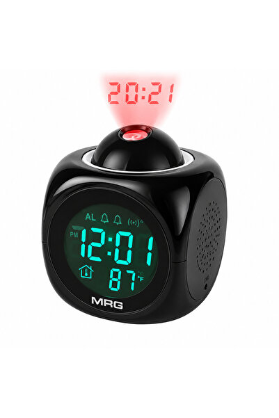 MRG With MDOL2028 Projection, Alarm, Temperature, LCD, 3xAAA, Black