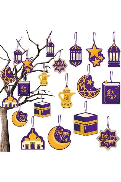 GENERAL Ramadan Hanging Decor, 10 PCS Eid Mubarak Hanging Ornaments Ramadan M...