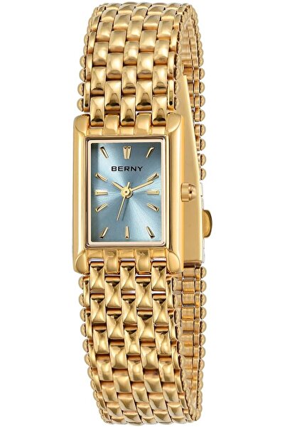 Berny Gold Watch for Women Rectangular Wristwatch Waterproof Luxury Bracelet ...