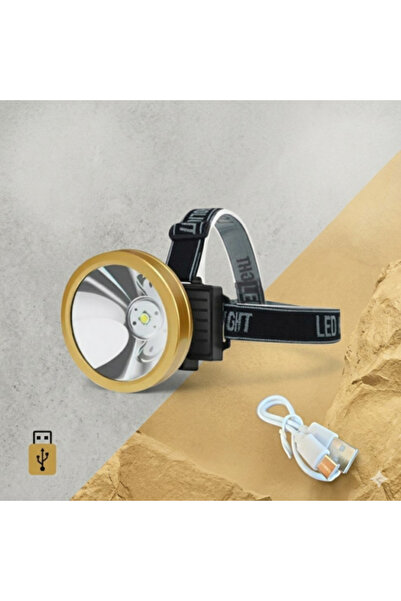 Generic كشاف رأس ليد LED قابل للشحن USB اضاءة قوية للرحلات والصيد