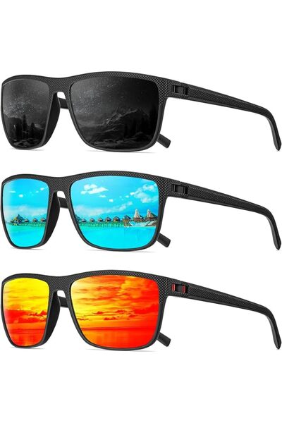 Paporich 3 Pcs Polarized Sunglasses Men, Mens Sunglasses Polarized UV Protect...