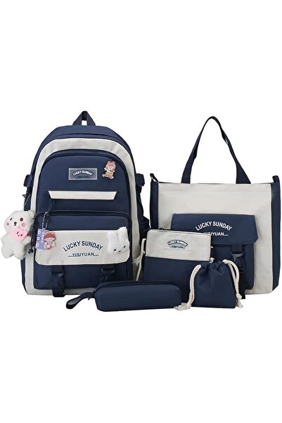 AUTOYSUR Toddler School Backpack for Kids and Adults 5Pcs Travel Backpack wit...